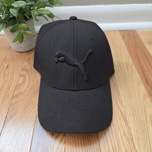 Puma Black Men's Hat With Black Logo